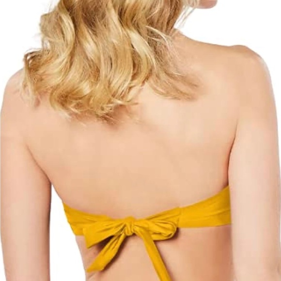 California Waves Push up Flounce Bikini Bandeau Swim Top Size M NWT - Picture 3 of 12